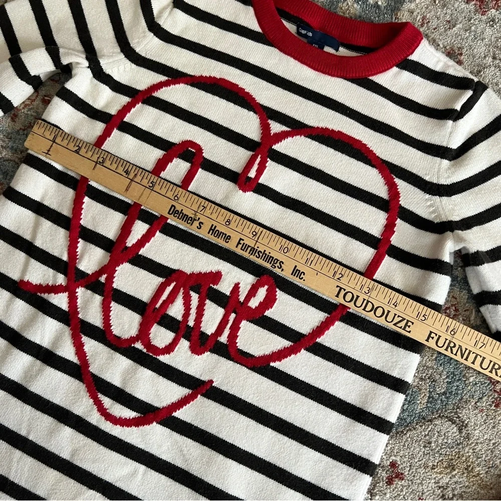 Gap kids LOVE Valentines Stripe Sweater Dress XXL 14-16 Long Sleeve Comfy Preppy